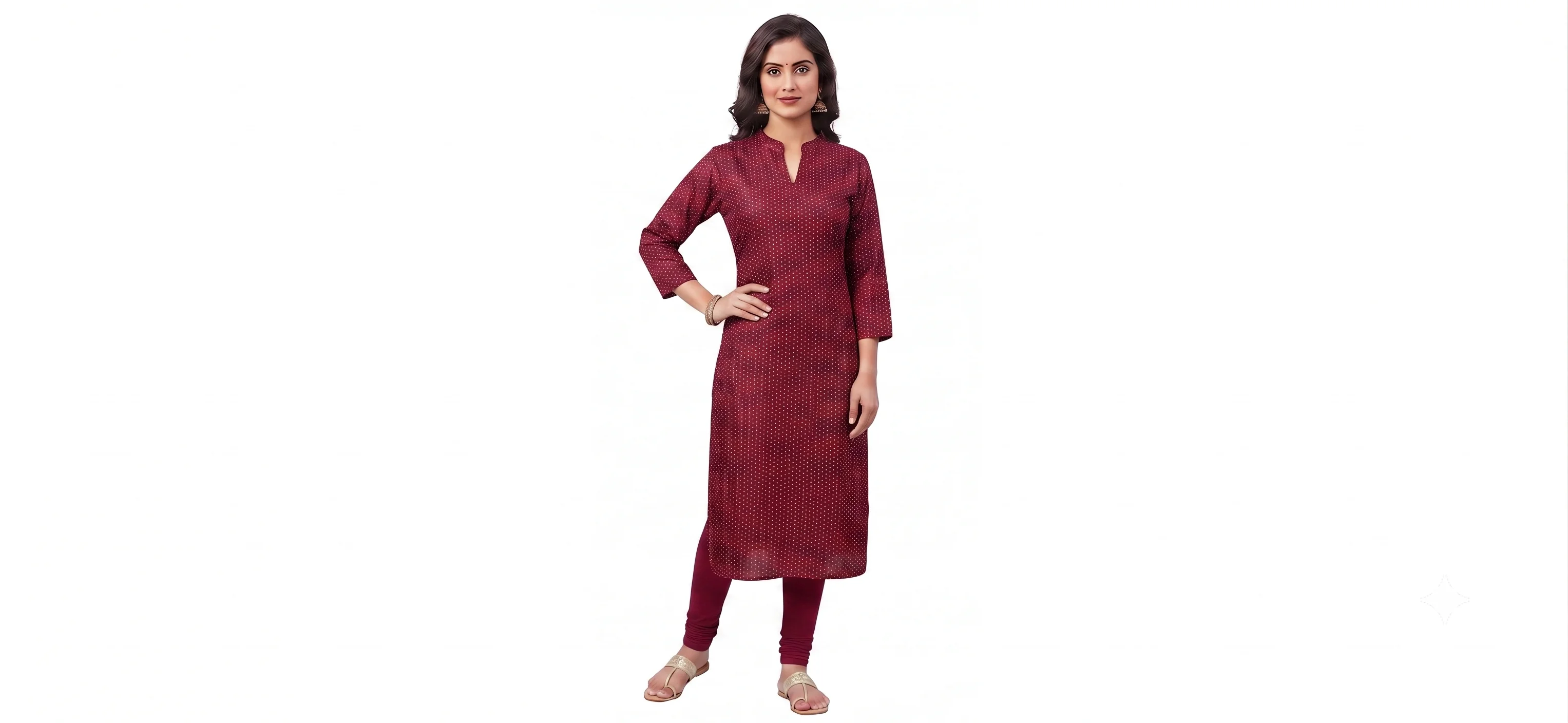 Red Polka Kurti